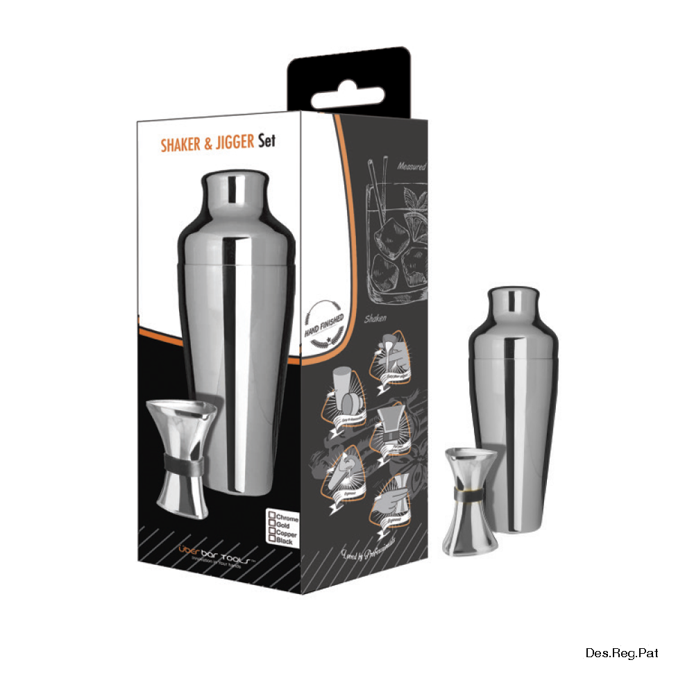 Shaker & Jigger Set Chrome - Überbartools™