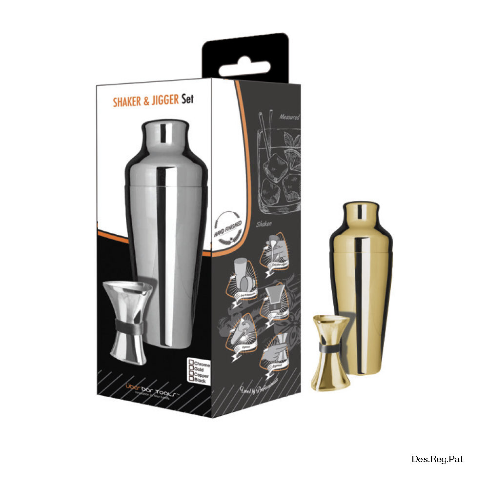Shaker & Jigger Set Gold - Überbartools™